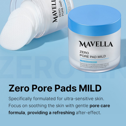 Mavella™ Zero Pore Pads 2.0, Dual-Textured Facial Toner Pads for Exfoliation